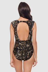 Balinese Dash Open Back One-Piece Shaping Swimsuit
